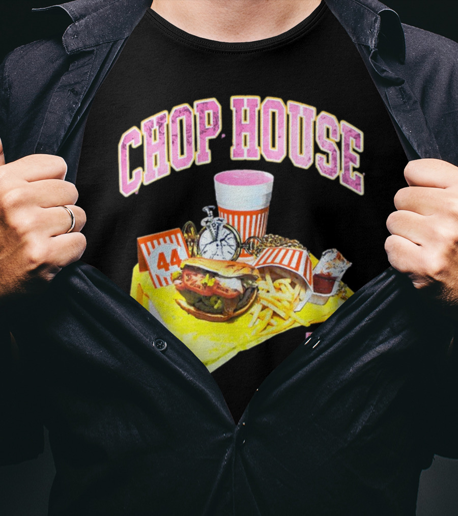 Chop House 44 Fast Food Combo With Burger Fries Drink And Condiments T-Shirt