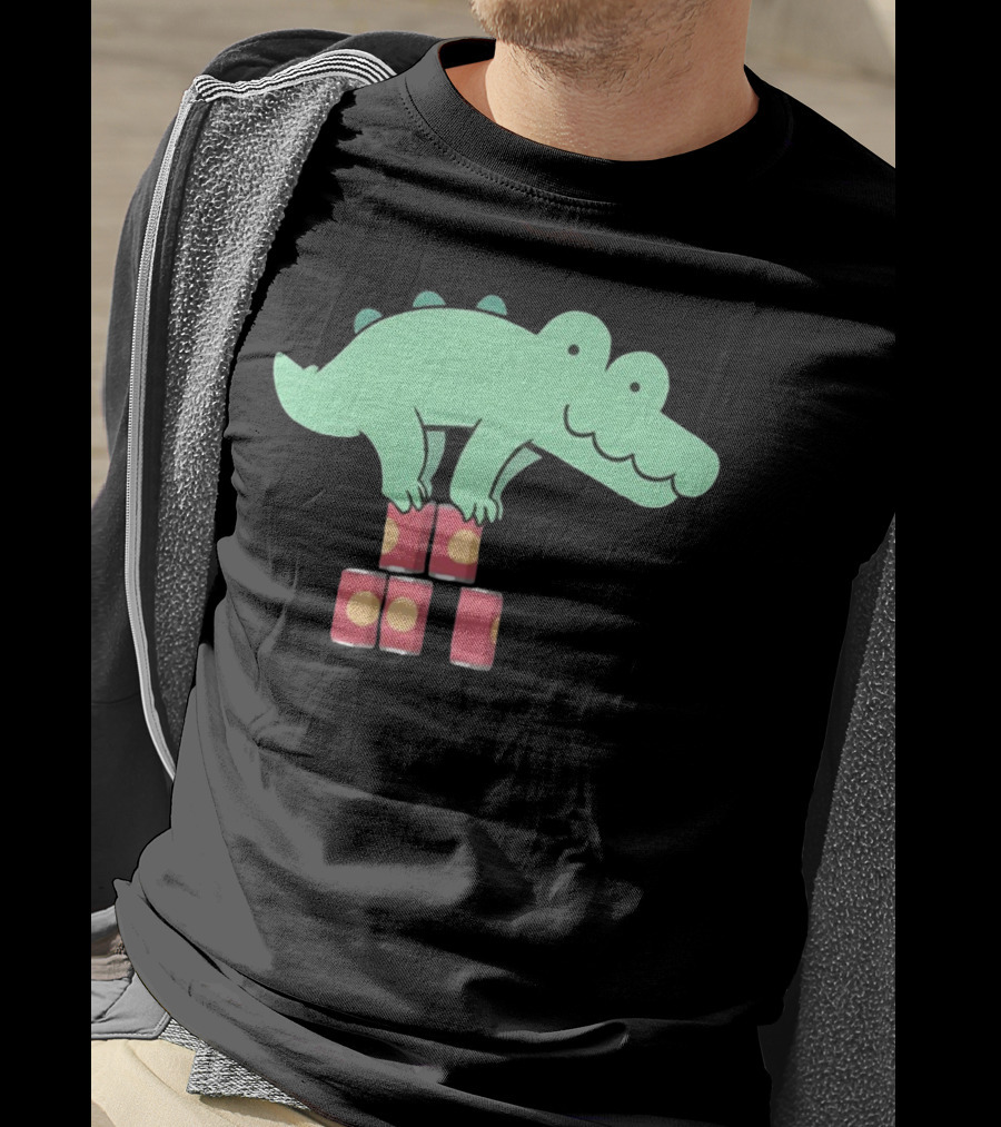 Deadlycomics Orlando Alligator Balancing On Cans T-Shirt