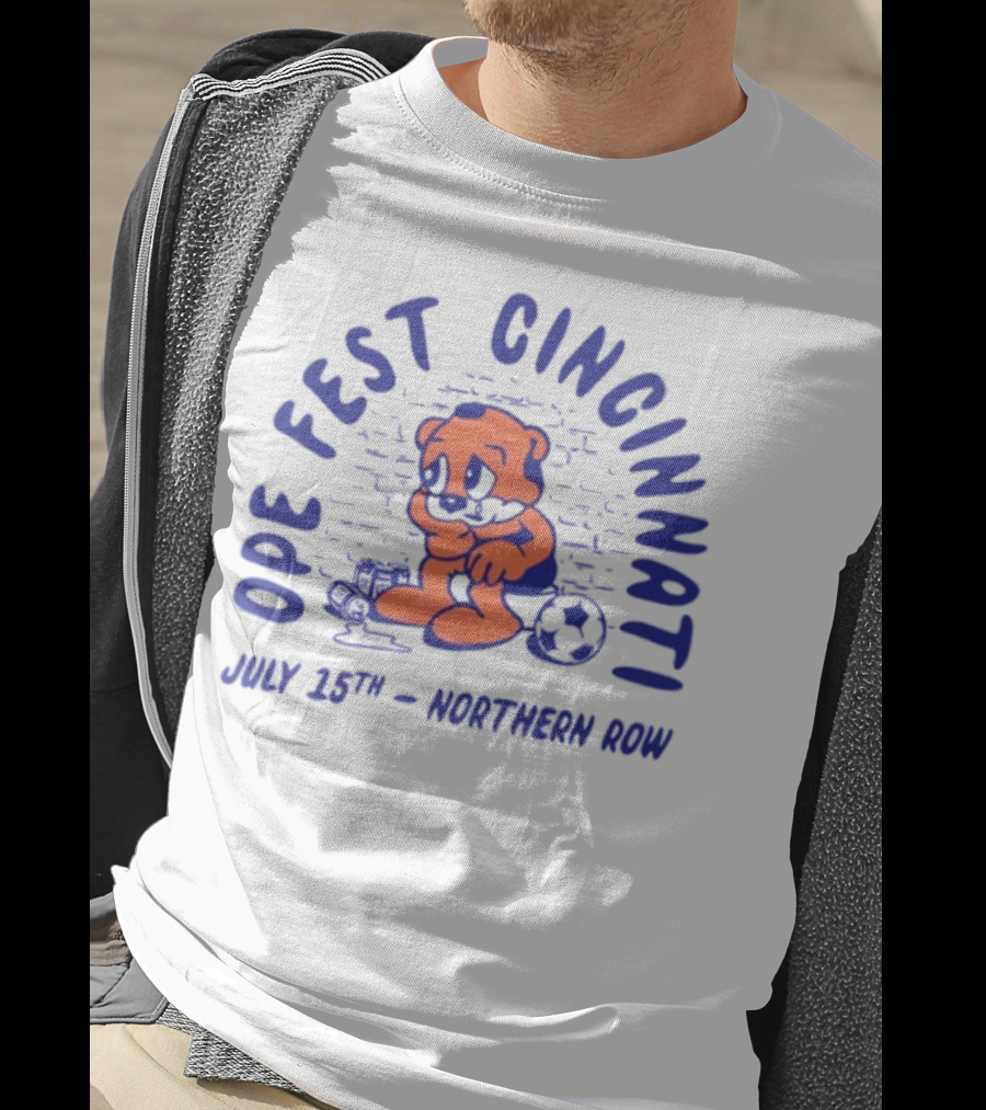 Ope Fest Cincinnati July 15th Northern Row Soccer Bear T-Shirt