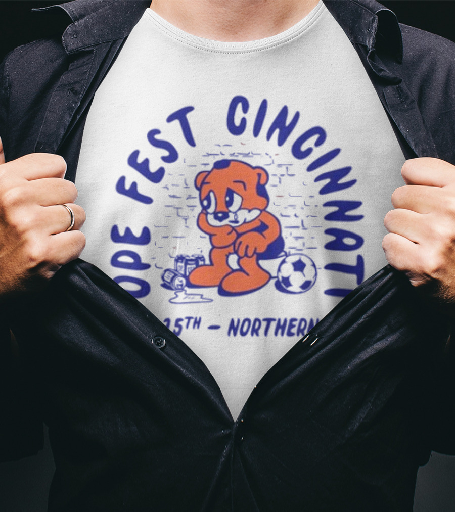 Ope Fest Cincinnati July 15th Northern Row Soccer Bear T-Shirt
