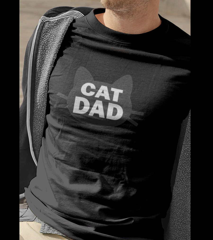 Cat Dad Cale Cat Head T-Shirt