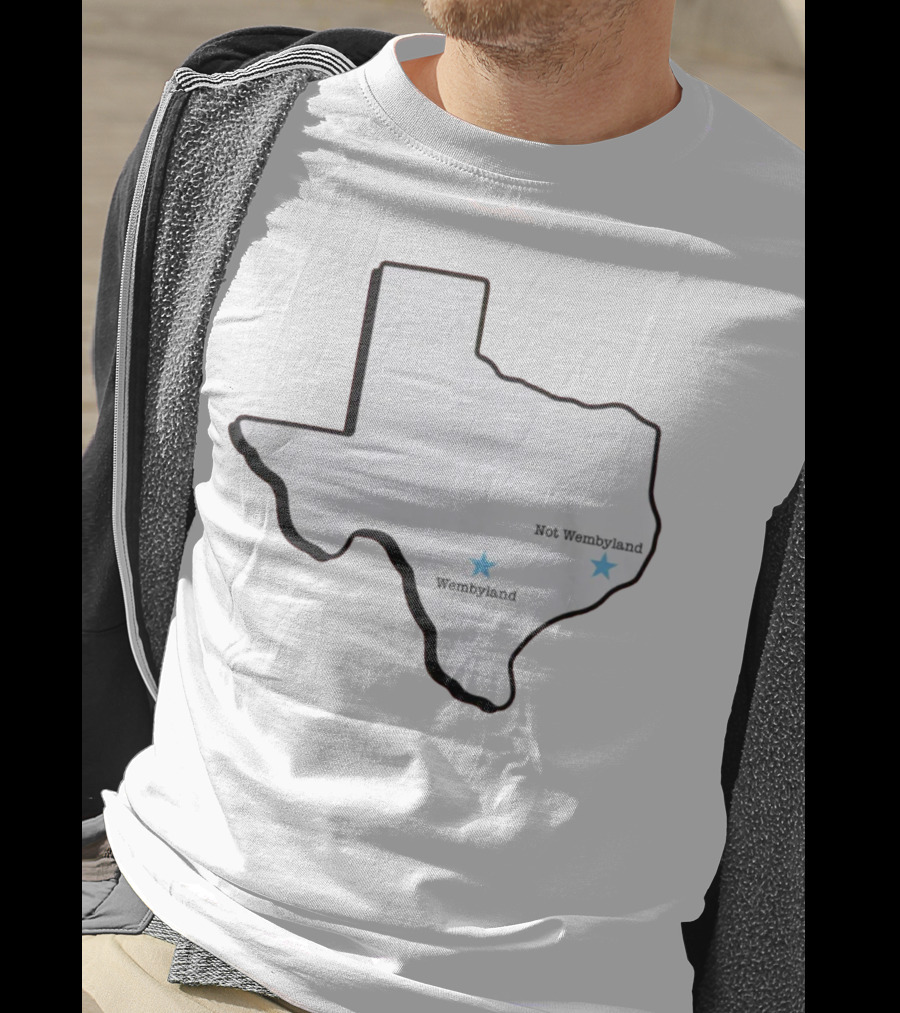 Texas Wembyland Not Wembyland Map T-Shirt