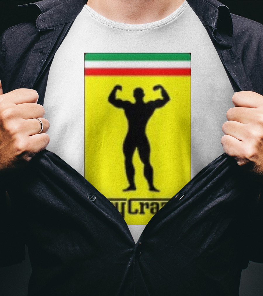 Boy Crazy Italia Bodybuilding Silhouette Italian Flag T-Shirt
