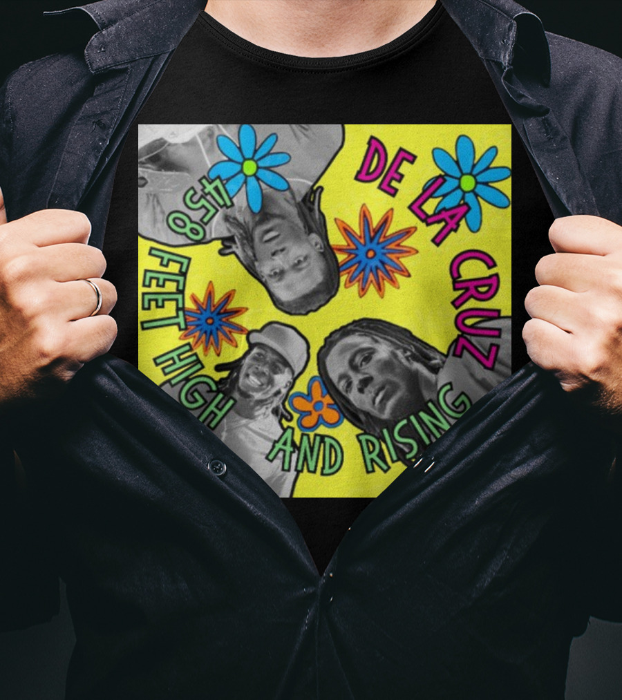 De La Cruz 458 Feet High And Rising Psychedelic Baseball Legend T-Shirt