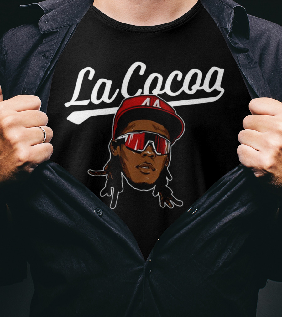 Elly De La Cruz La Cocoa Red Hat Sunglasses Baseball T-Shirt