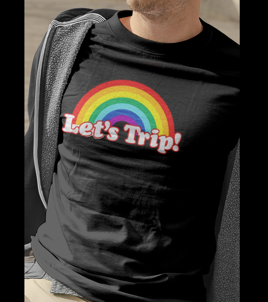 Let's Trip Rainbow Retro Colorful T-Shirt