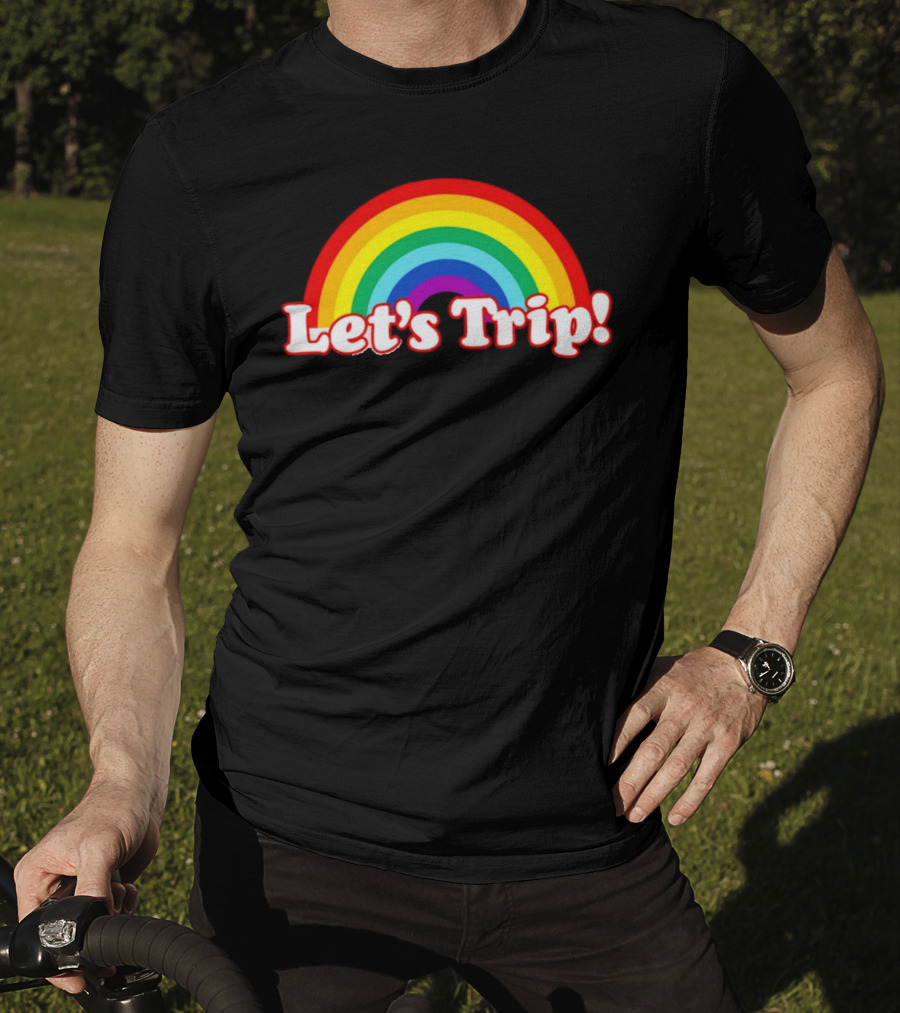 Let's Trip Rainbow Retro Colorful T-Shirt