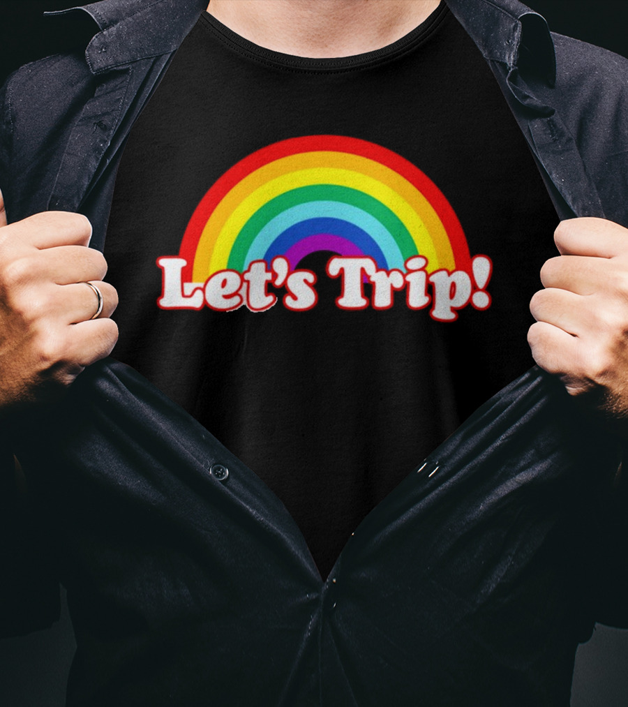 Let's Trip Rainbow Retro Colorful T-Shirt