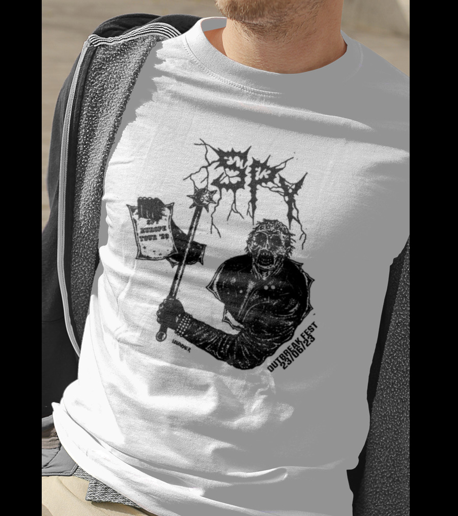 Spy Worldwide Outbreak Fest 23-06/25 Metal Zombie T-Shirt