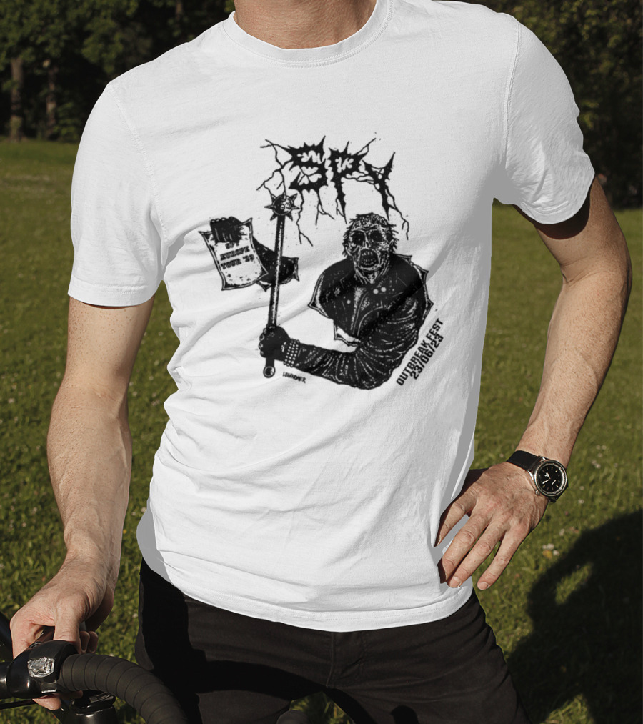 Spy Worldwide Outbreak Fest 23-06/25 Metal Zombie T-Shirt