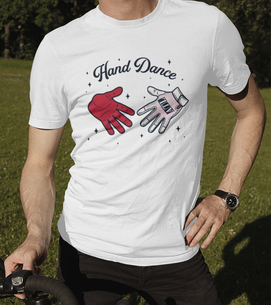 Rotowear Hand Dance Red Glove And White Baseball Glove Clap T-Shirt