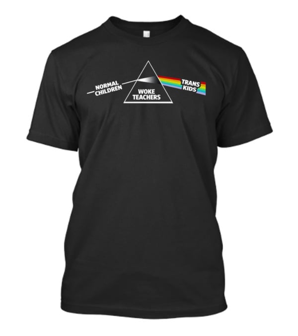 End Wokeness Normal Children Woke Teachers Trans Kids Rainbow Triangle T-Shirt
