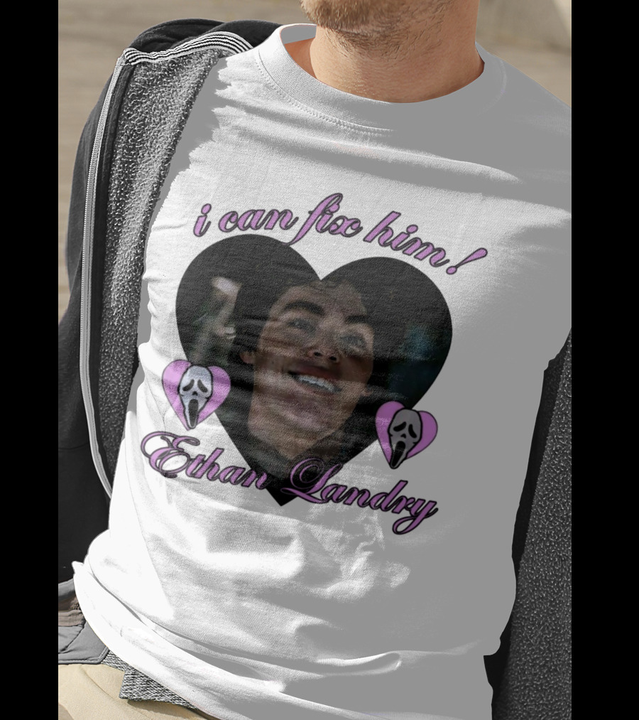 I Can Fix Him Ethan Landry Heart Scream Mask T-Shirt