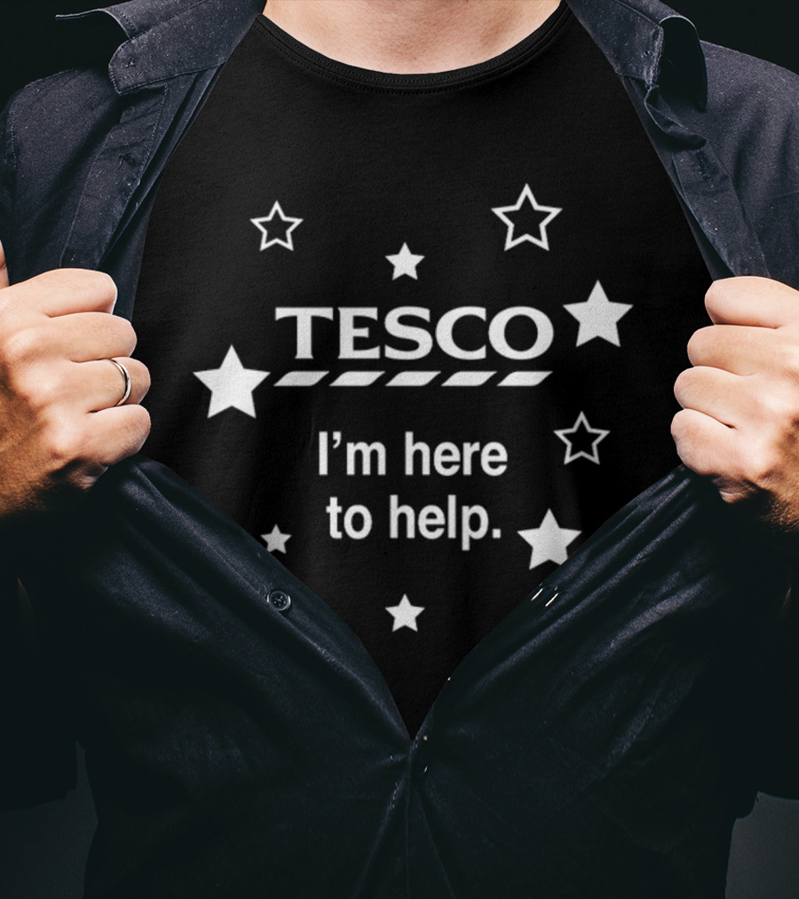 TESCO I'm Here To Help Stars T-Shirt