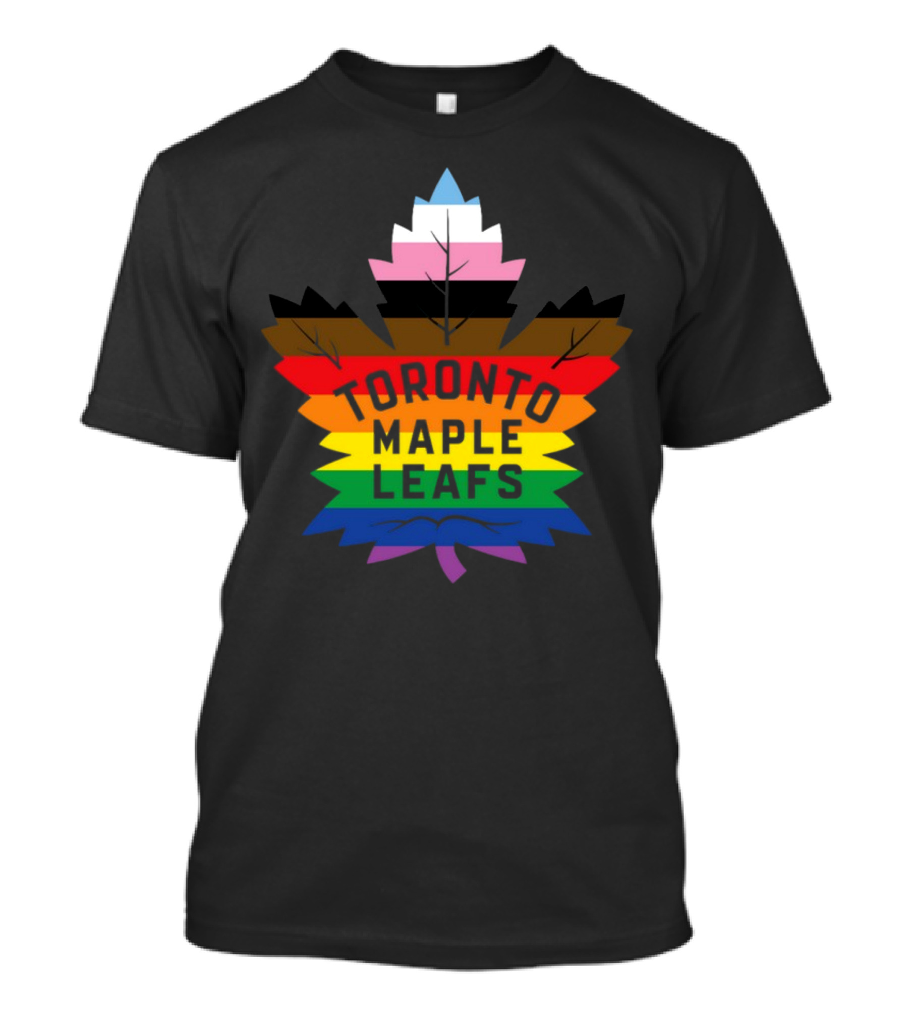 Toronto Maple Leafs Pride Leaf Logo Love All Hate None T-Shirt