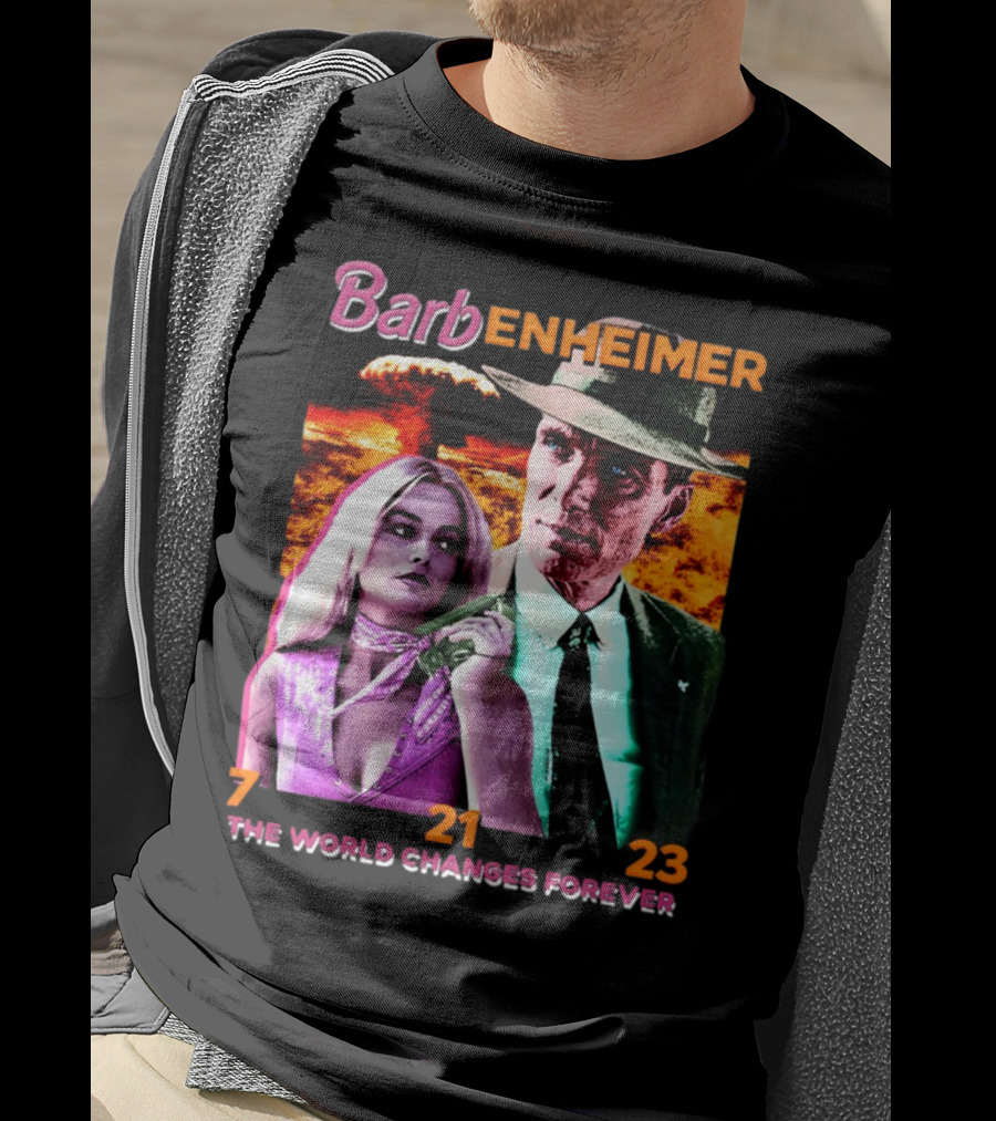Barbenheimer The World Changes Forever 7 21 23 T-Shirt