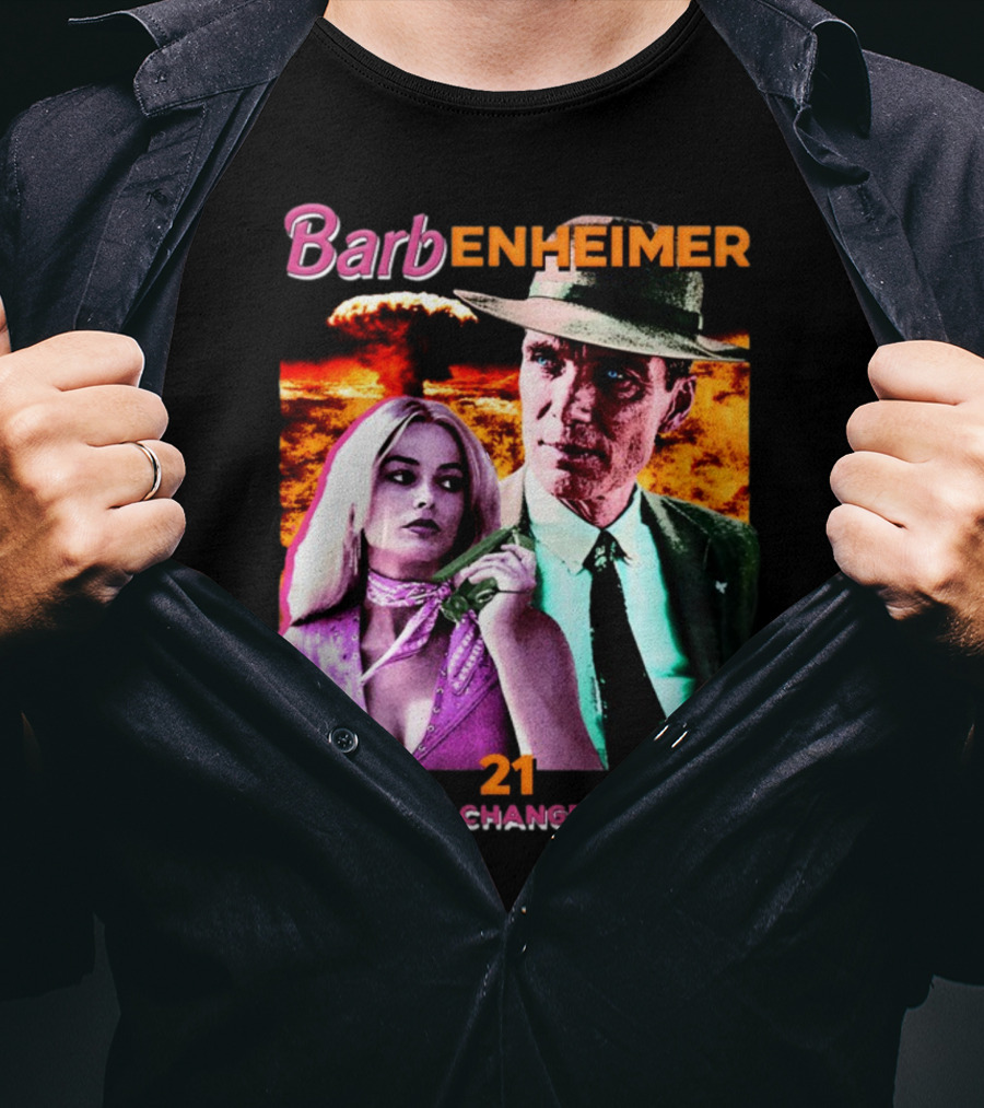 Barbenheimer The World Changes Forever 7 21 23 T-Shirt