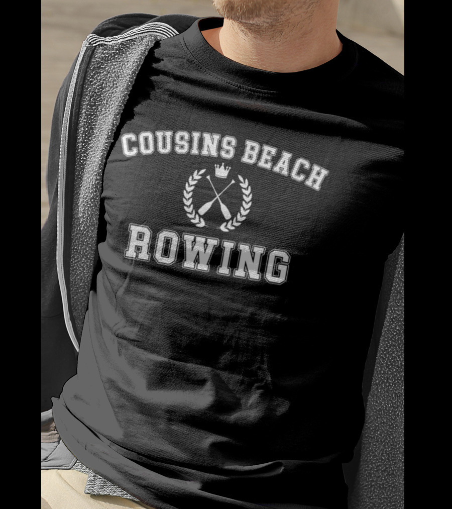 Cousins Beach Rowing Laurel Oars Crown T-Shirt