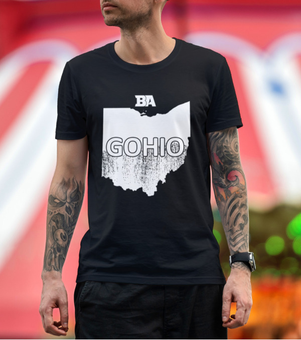 Premium T-Shirt: BA GOHIO Ohio Map T-Shirt BA GOHIO Ohio Map T-Shirt