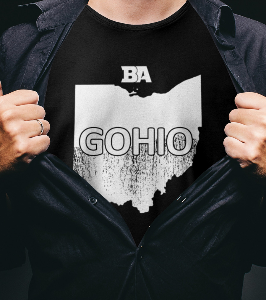 BA GOHIO Ohio Map T-Shirt