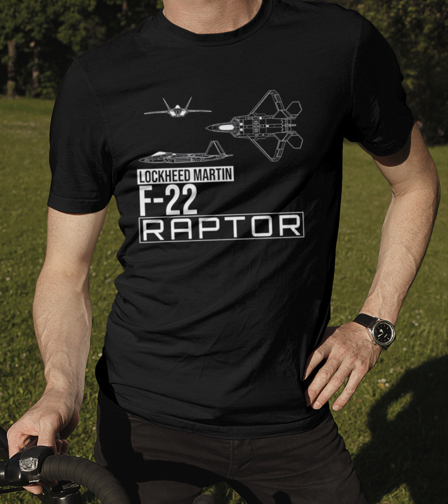 Lockheed Martin F-22 Raptor Detailed Aircraft Diagrams T-Shirt