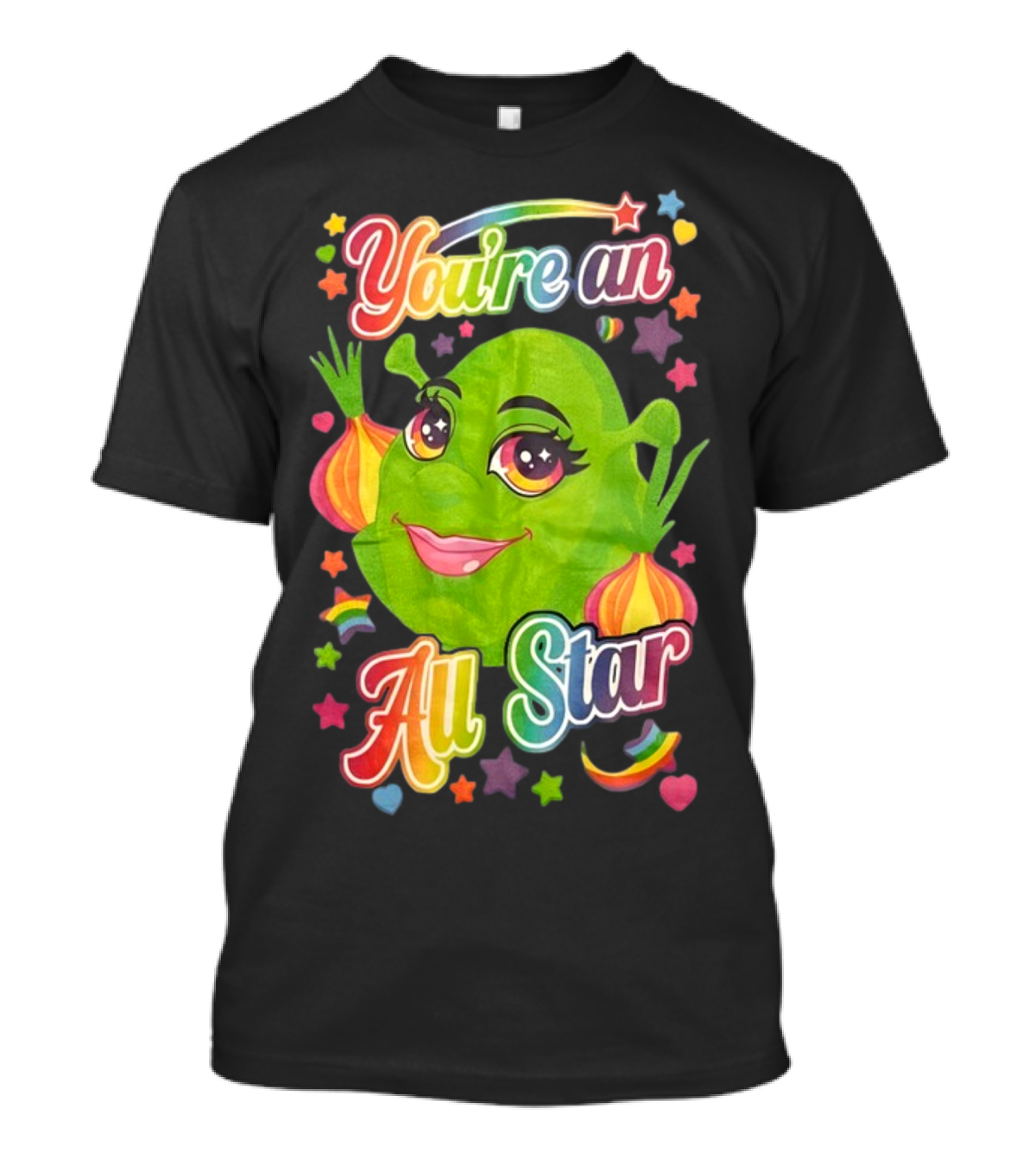 You're An All Star Shrek Rainbow Emojis T-Shirt
