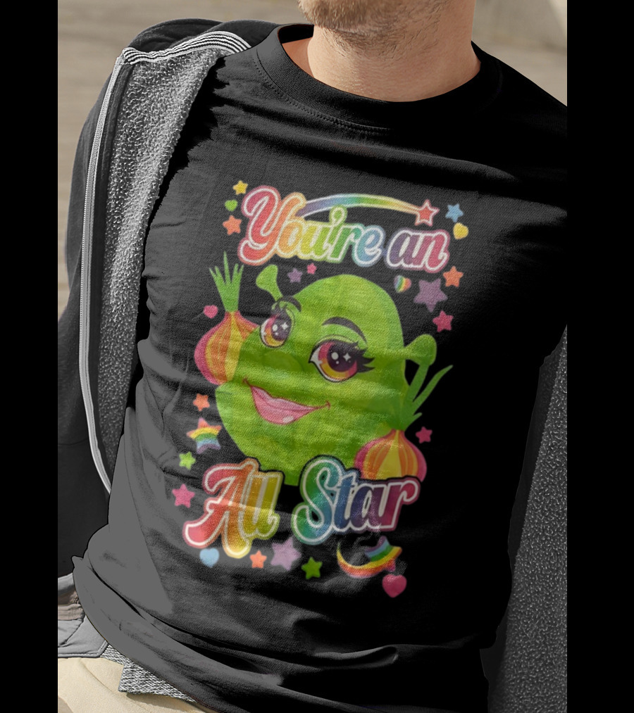 You're An All Star Shrek Rainbow Emojis T-Shirt