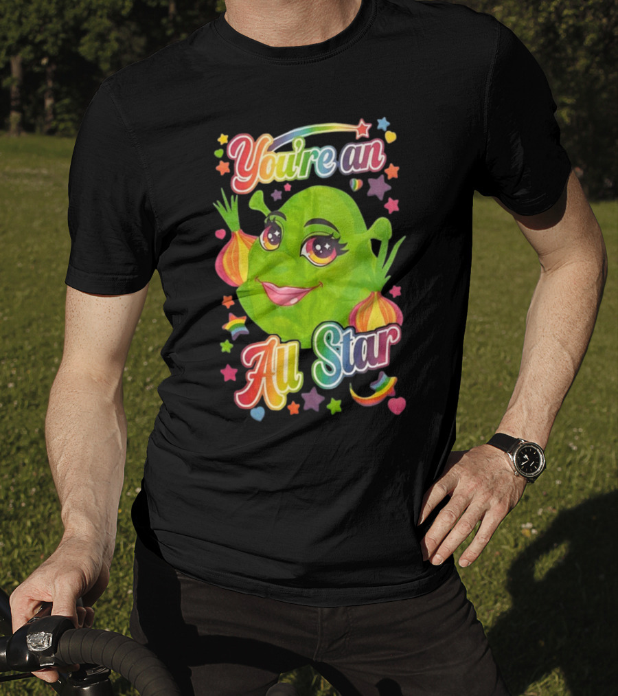 You're An All Star Shrek Rainbow Emojis T-Shirt