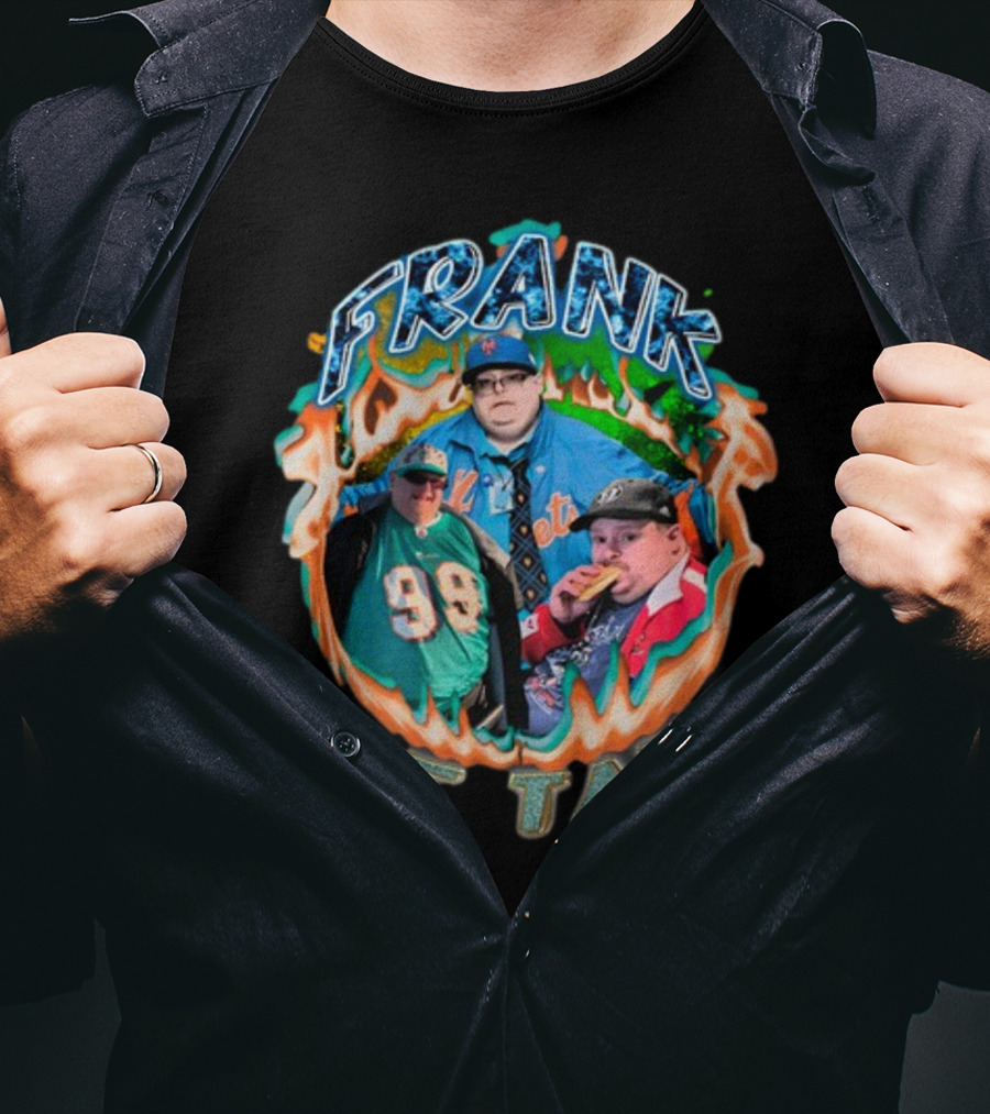 Frank The Tank With Flaming Background And Outfits T-Shirt