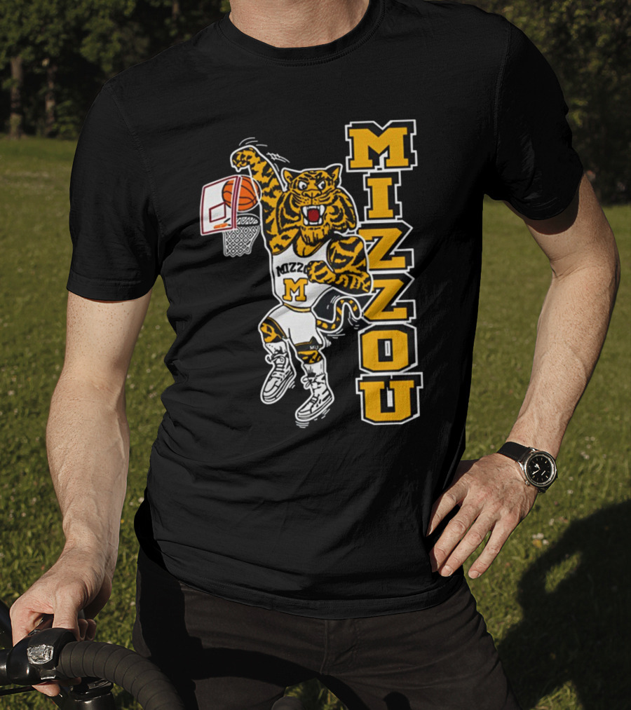Mizzou Missouri Tiger Basketball Slam Dunk T-Shirt
