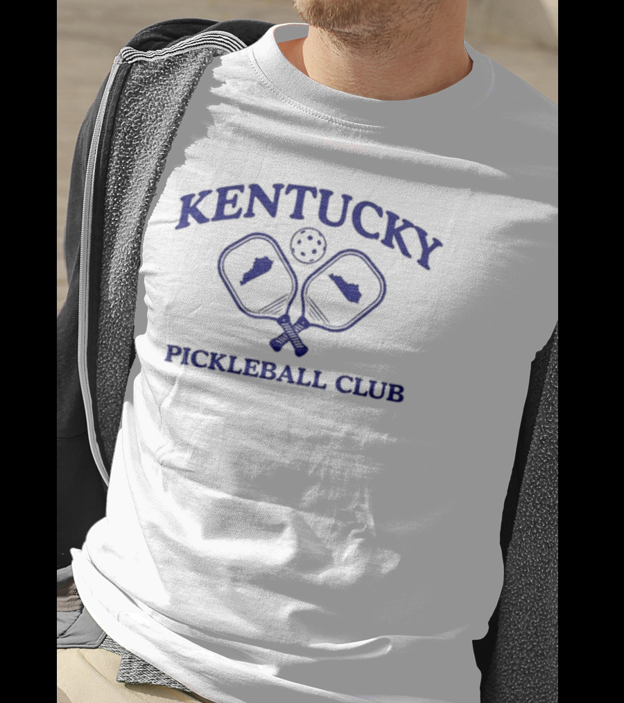 Kentucky Pickleball Club With State Paddle Graphics T-Shirt
