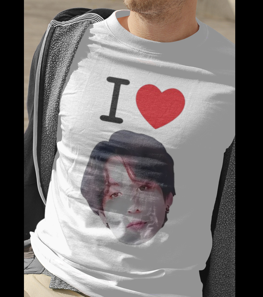 Connor Price I Love Jungkook BTS Face Heart T-Shirt