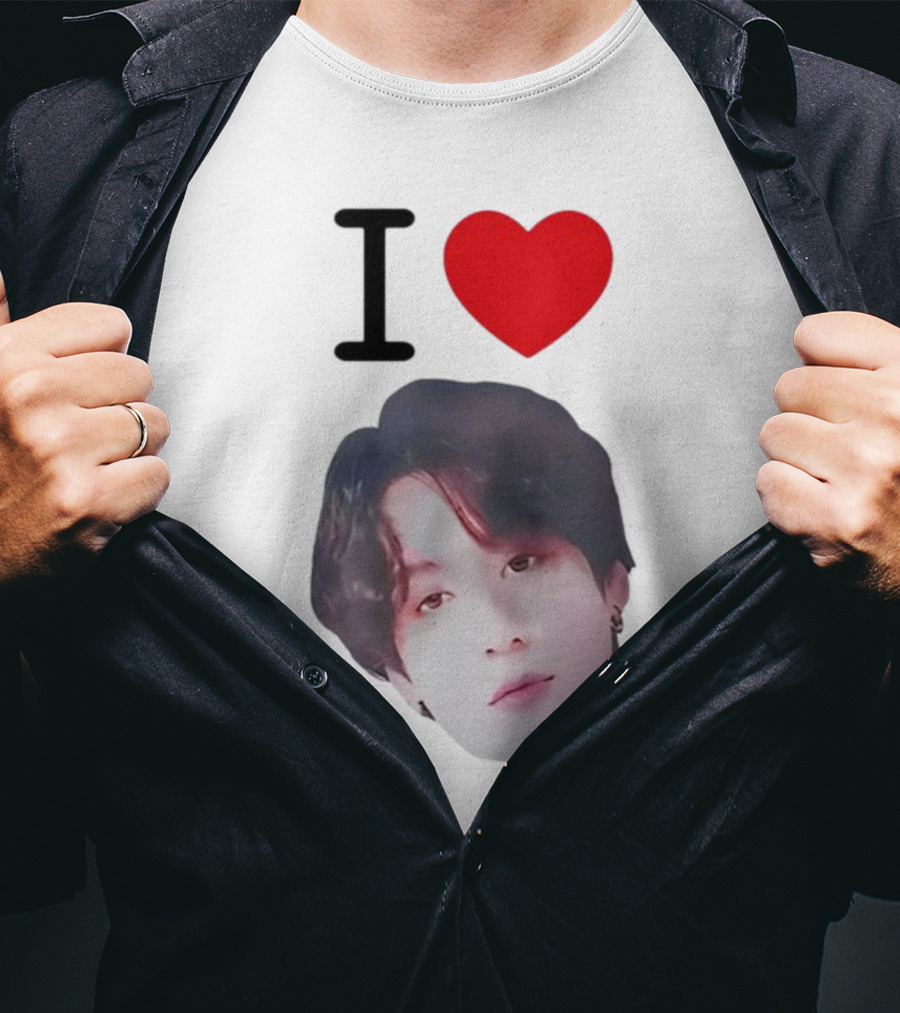 Connor Price I Love Jungkook BTS Face Heart T-Shirt