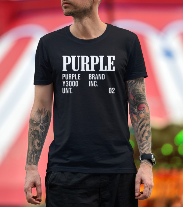 Premium T-Shirt: Cristina Pache Purple Y3000 Brand Inc Unt 02 T-Shirt Cristina Pache Purple Y3000 Brand Inc Unt 02 T-Shirt