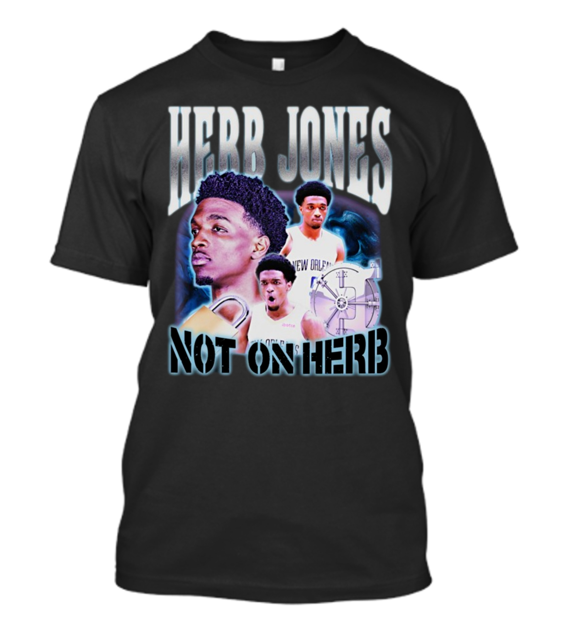 Herb Jones Not On Herb New Orleans Basketball Player Collage T-Shirt