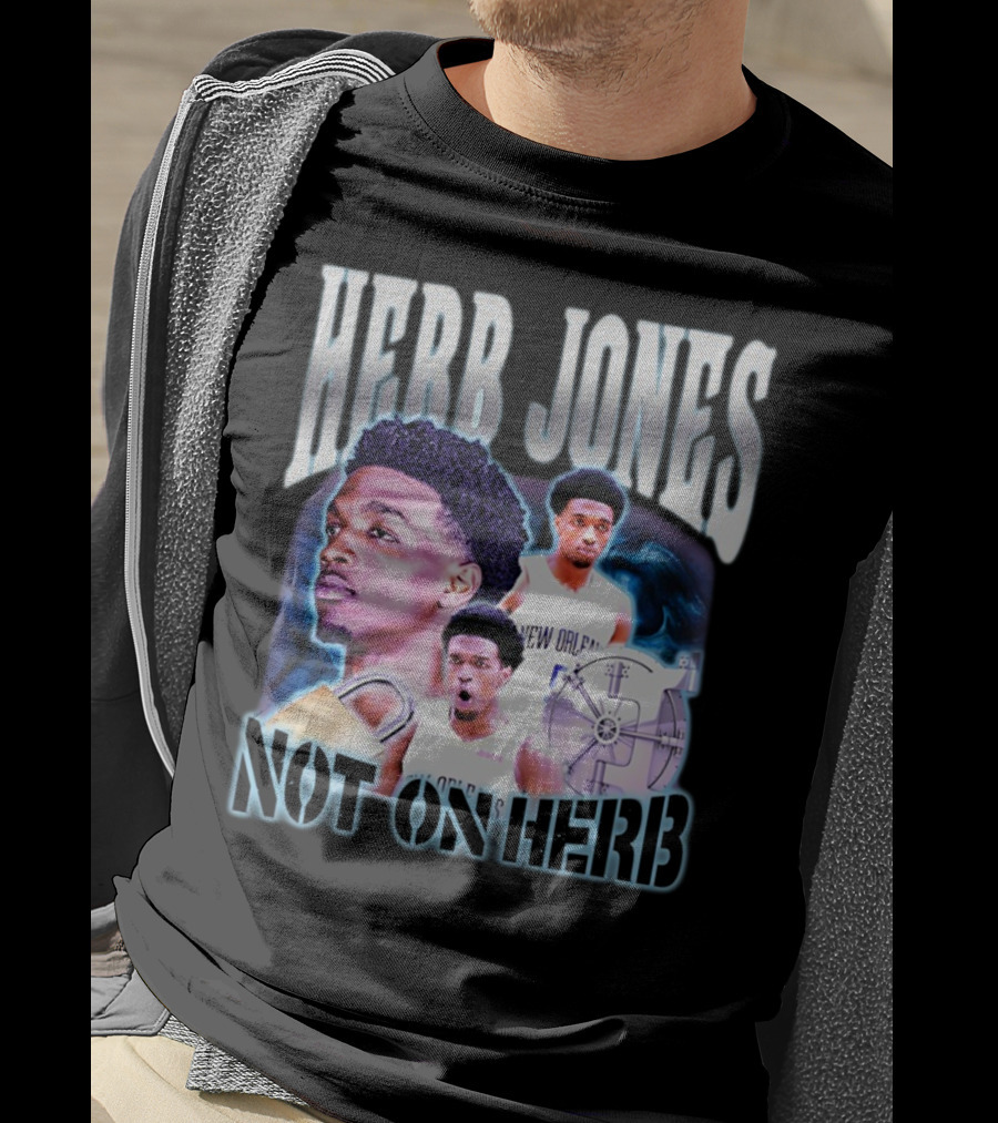 Herb Jones Not On Herb New Orleans Basketball Player Collage T-Shirt