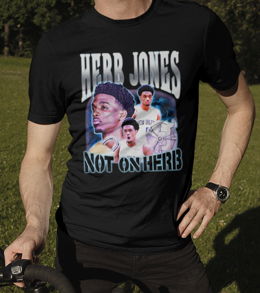 Herb Jones Not On Herb New Orleans Basketball Player Collage T-Shirt