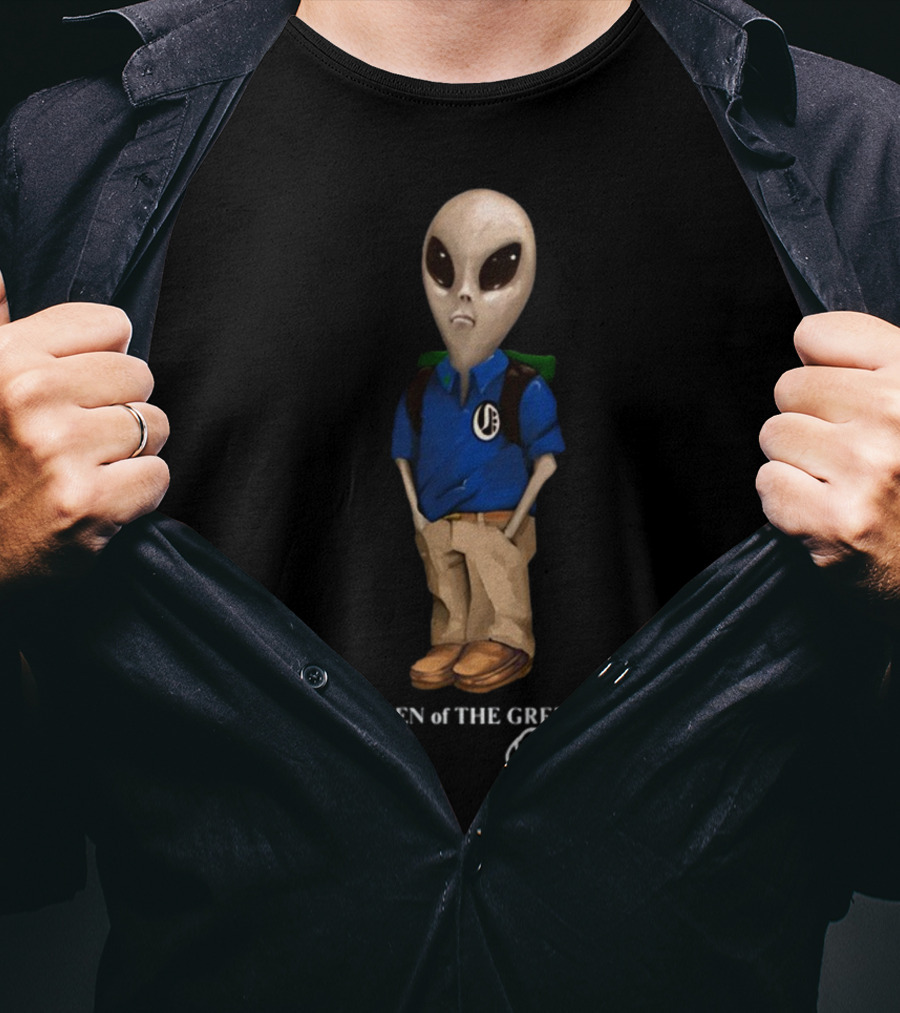Optic Allen Of The Greenwall Alien Character With Signature T-Shirt