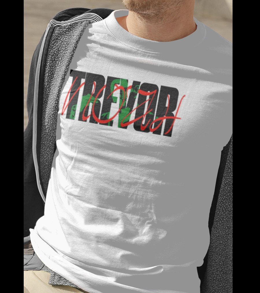 Trevor Noah With Green Art And Red Script T-Shirt