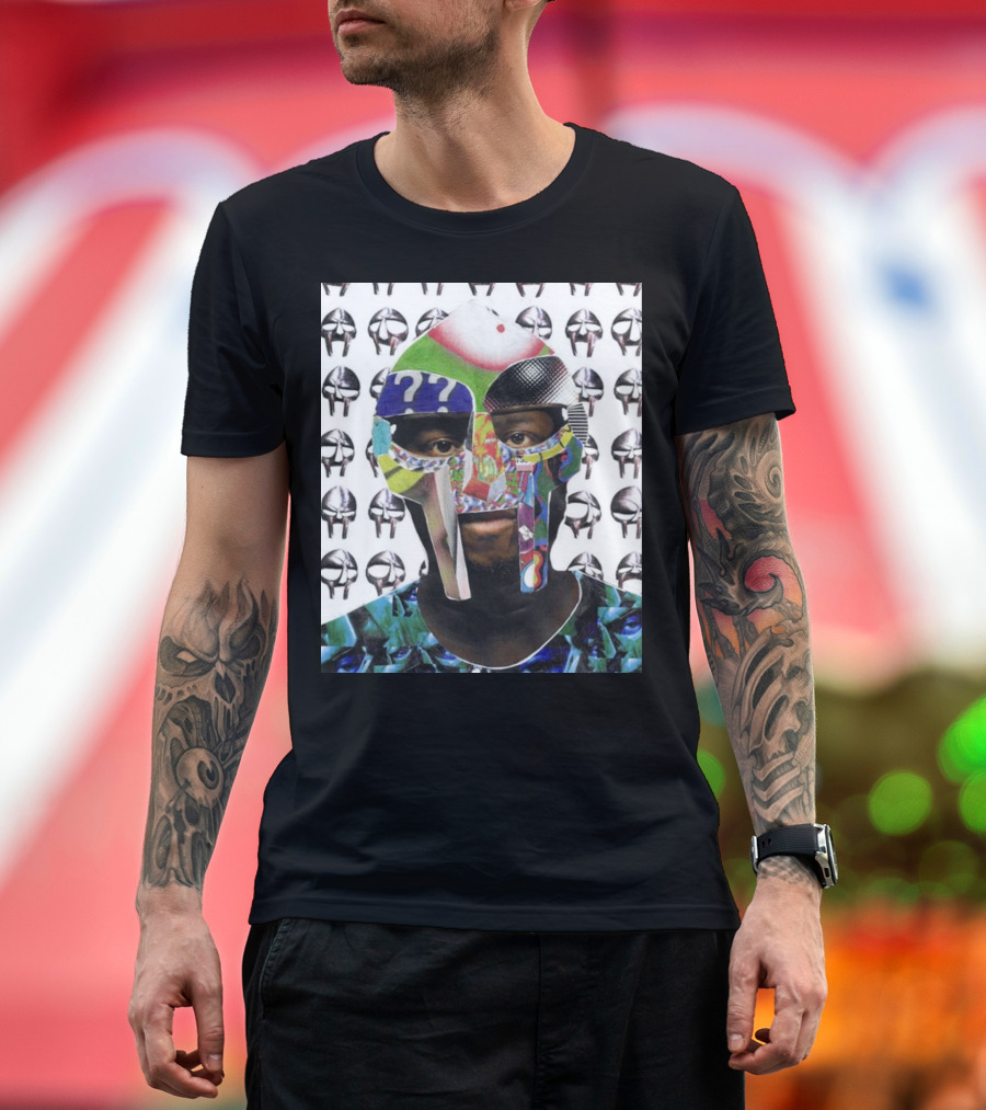 Ian Woods MF Doom Collage Mask T-Shirt