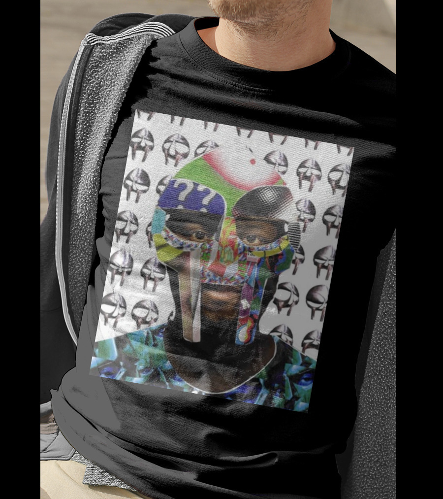 Ian Woods MF Doom Collage Mask T-Shirt