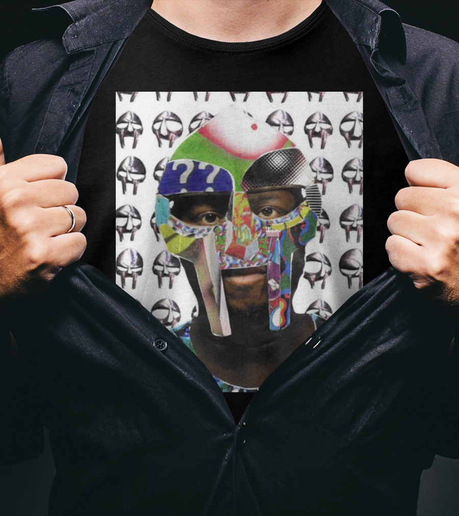 Ian Woods MF Doom Collage Mask T-Shirt