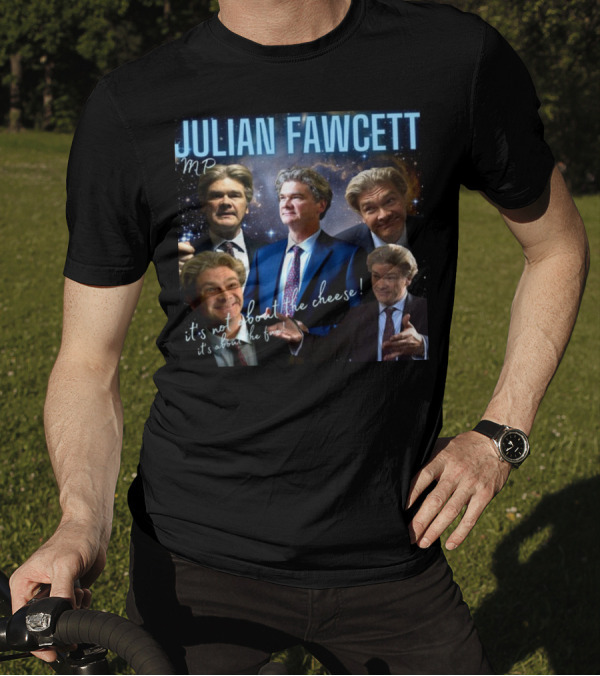 Julian Fawcett Mp It's Not About The Cheese It's About The Fun Multi-Pose Universe T-Shirt