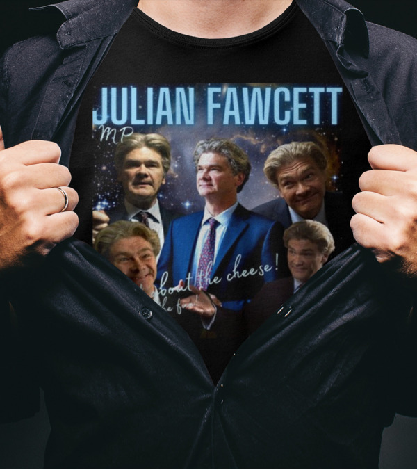 Julian Fawcett Mp It's Not About The Cheese It's About The Fun Multi-Pose Universe T-Shirt