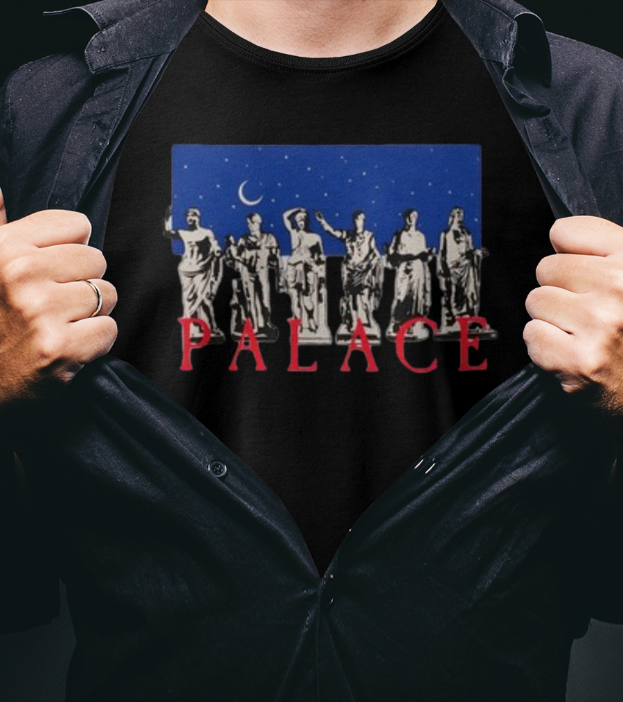 Palace Skateboards Greek Statue Moonlit Night Sky T-Shirt
