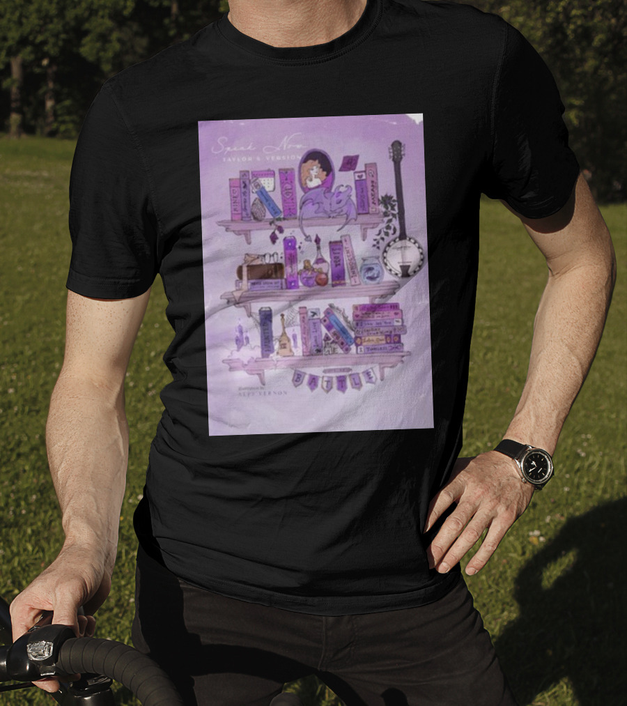 Bookshelf Of Speak Now Taylor's Version Illustrated By Alfie Vernon T-Shirt