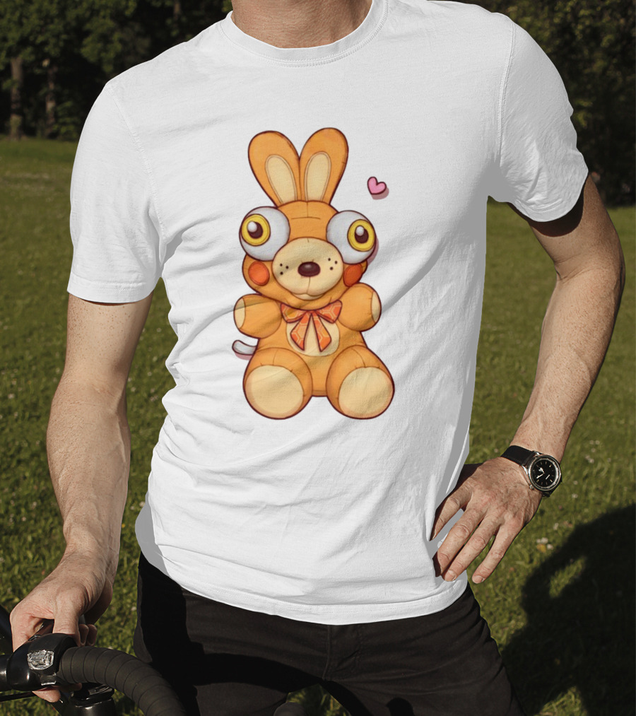 Bad Plushie Lover Quirky Bunny With Heart Eyes T-Shirt
