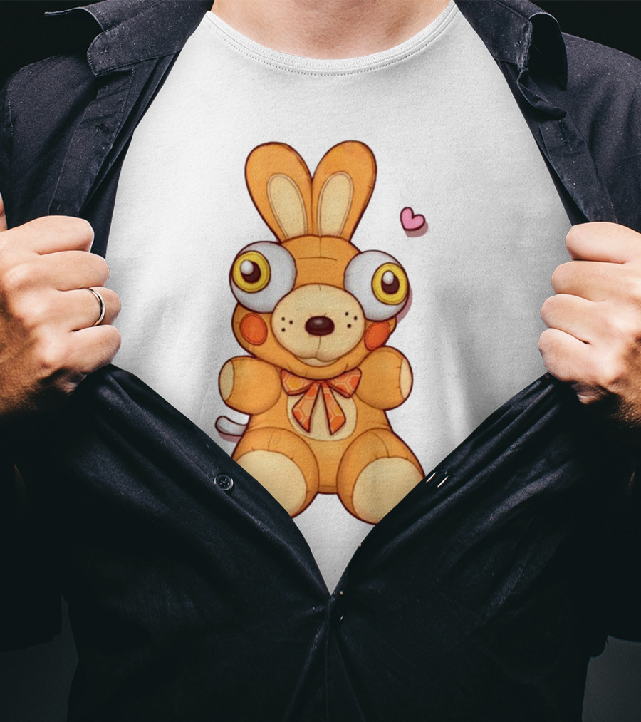 Bad Plushie Lover Quirky Bunny With Heart Eyes T-Shirt