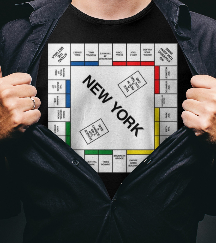 New York Monopoly Board Carrie Bradshaw Edition T-Shirt