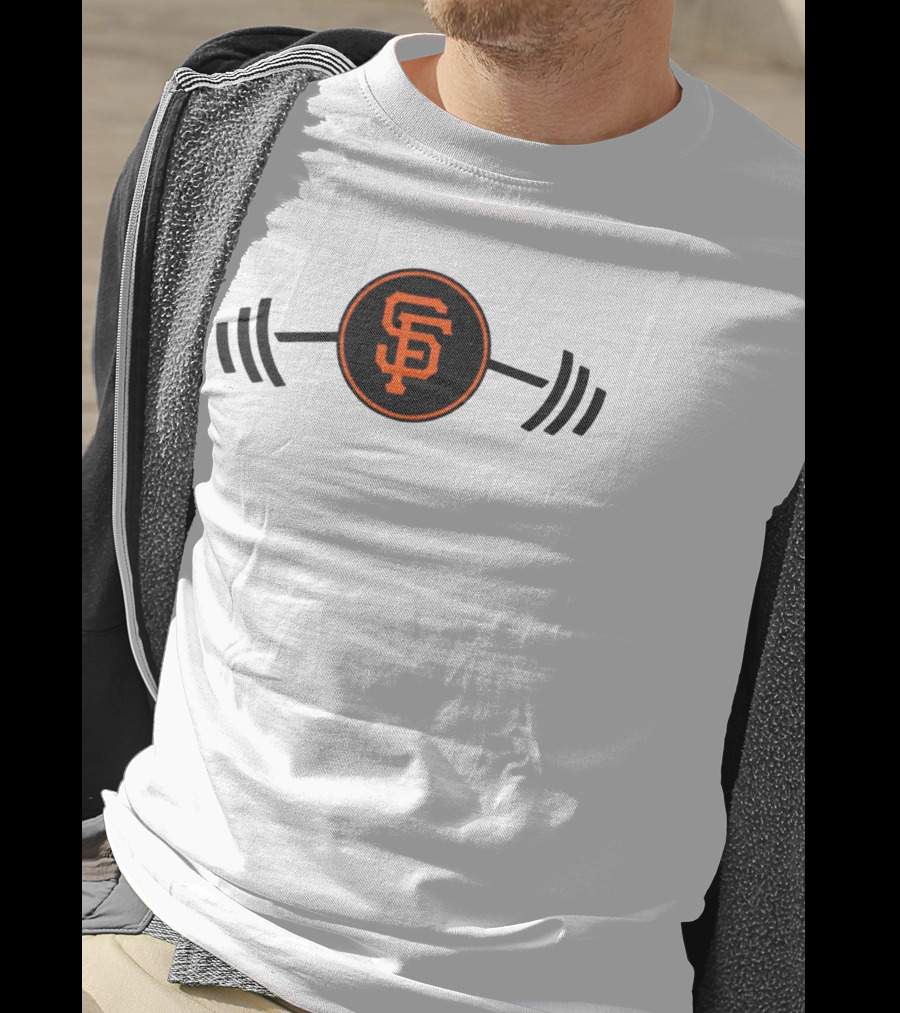 Mitch Haniger San Francisco Giants Barbell Logo Fitness T-Shirt